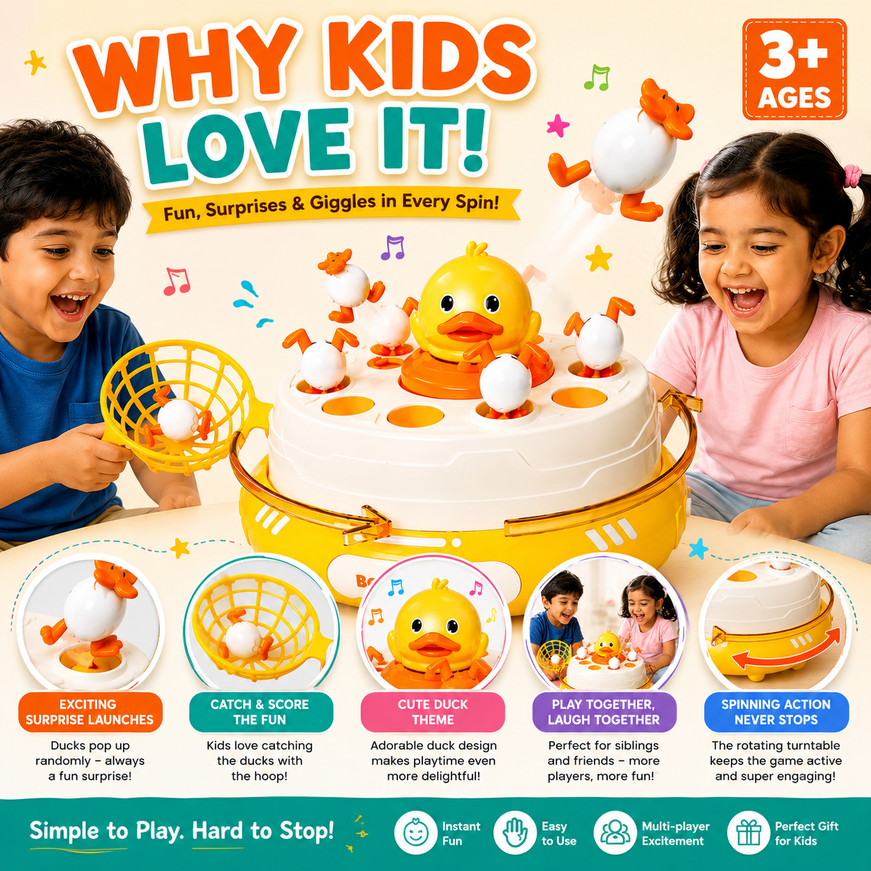 Funny Duck Launch Turntable