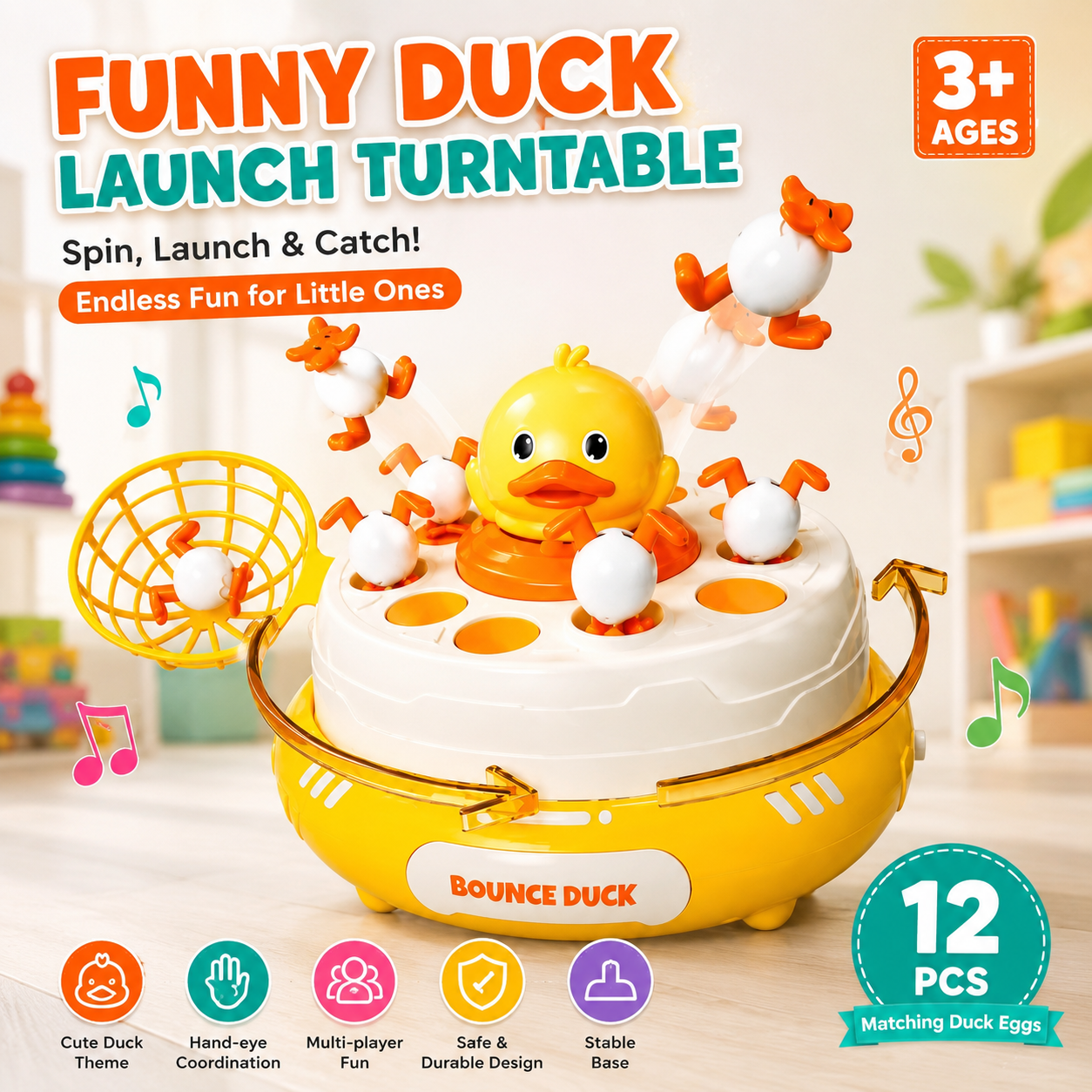 Funny Duck Launch Turntable