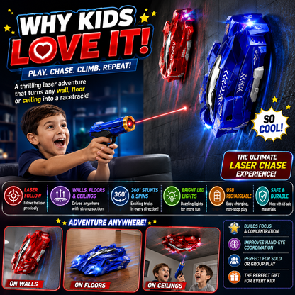 Follow By Laser Wall Climbing Car