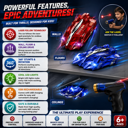 Follow By Laser Wall Climbing Car