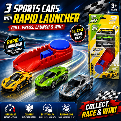 Rapid Launcher Die-Cast Racing Set