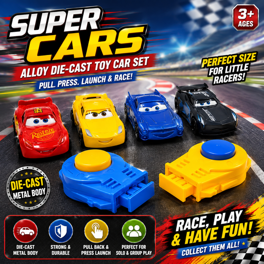 Super Cars Alloy Die-Cast Toy Car Set