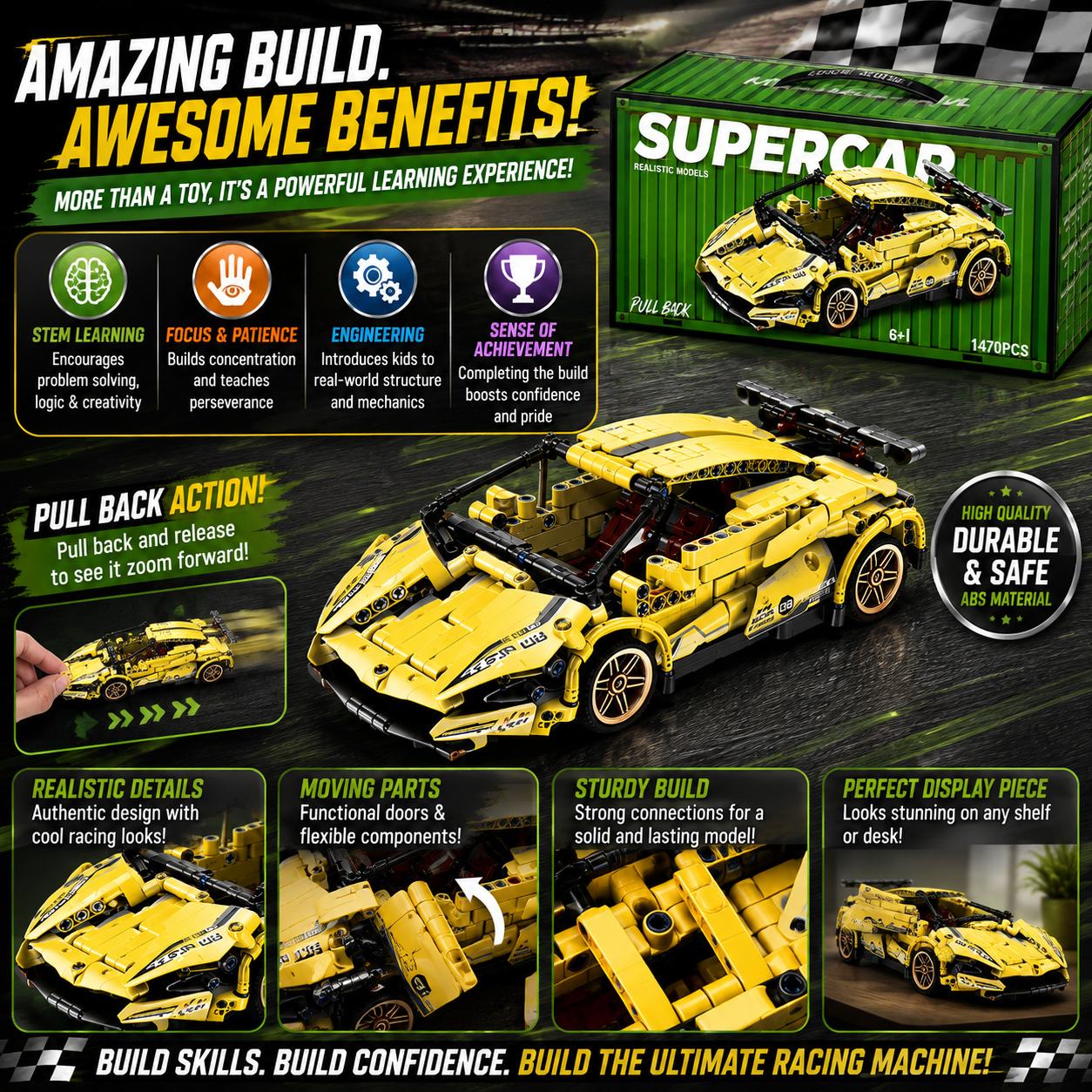 Racing Car Building Block Set