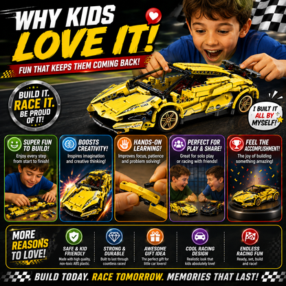 Racing Car Building Block Set