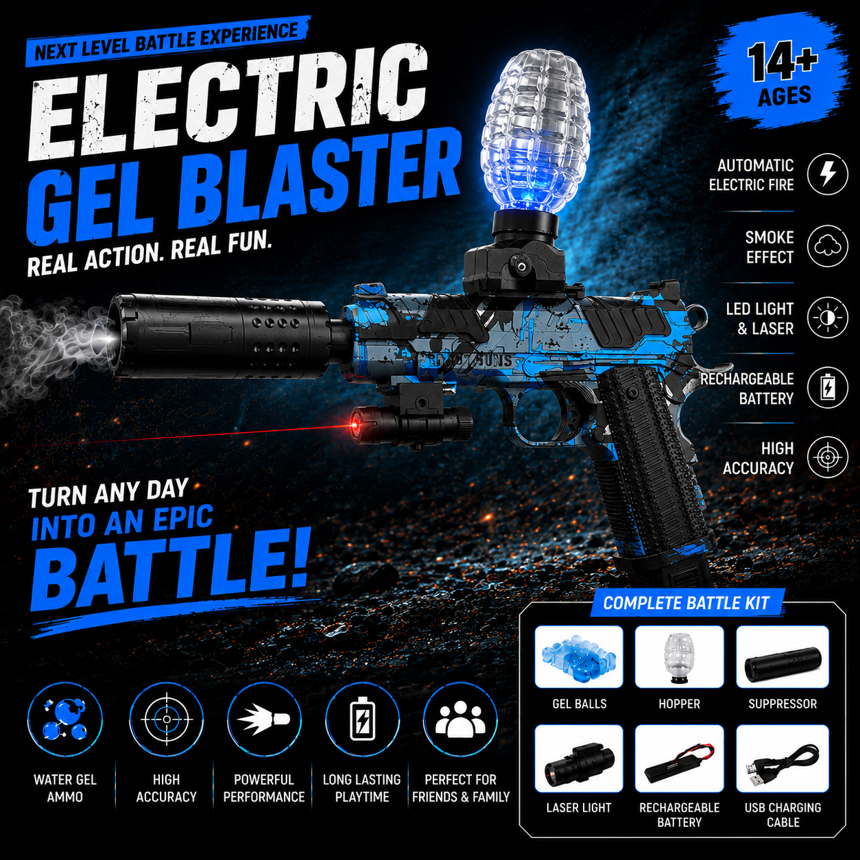 Electric Gel Blaster Gun
