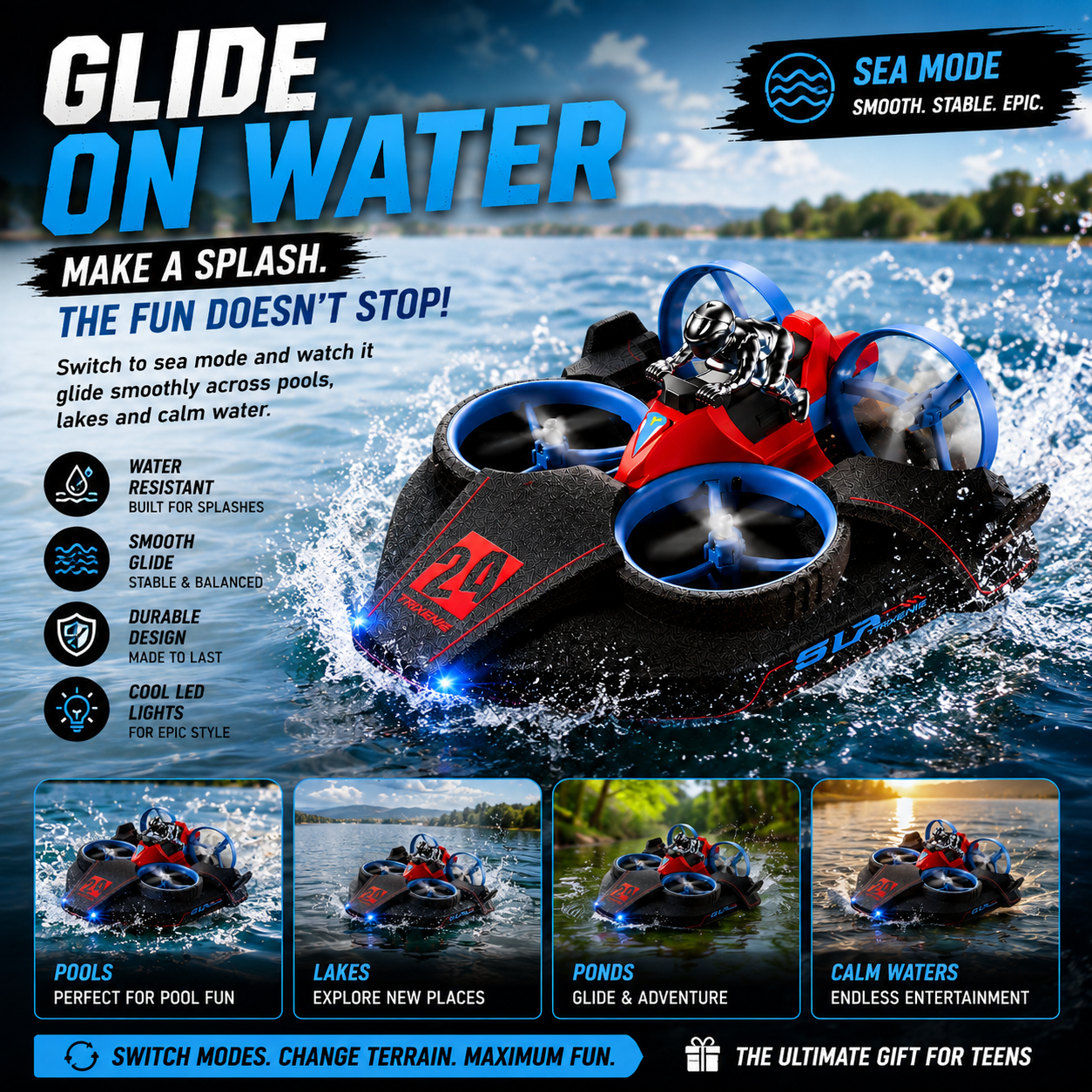 3 in 1 Hovercraft Drone