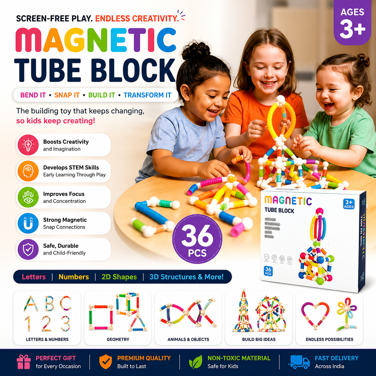 Magnetic Tube Block