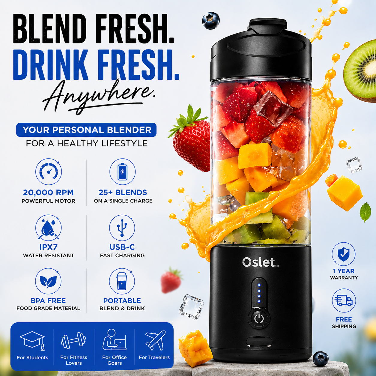 Oslet HydraPro Portable Blender