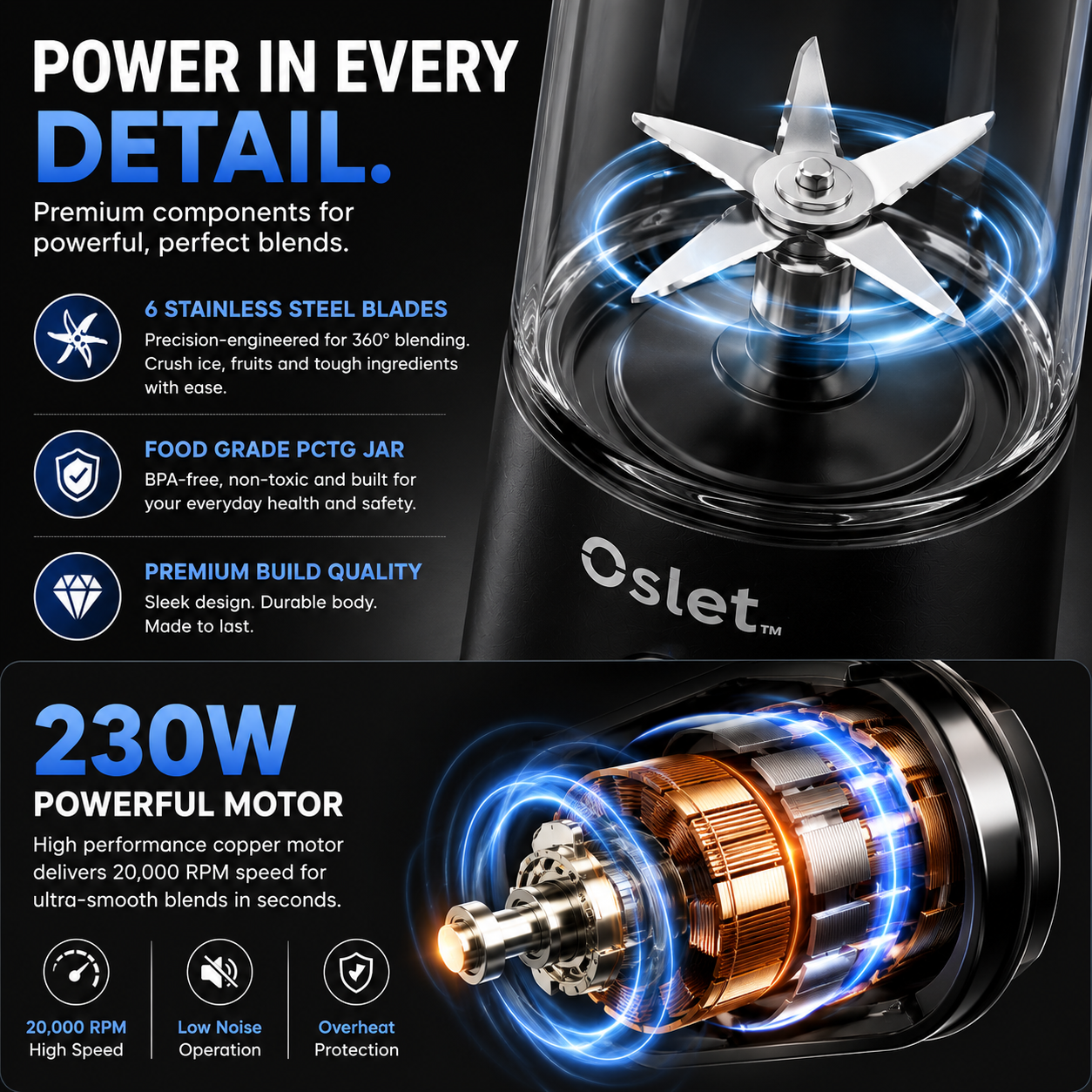 Oslet HydraPro Portable Blender