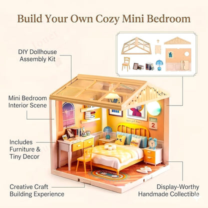 Mini Bedroom DIY Dollhouse Kit
